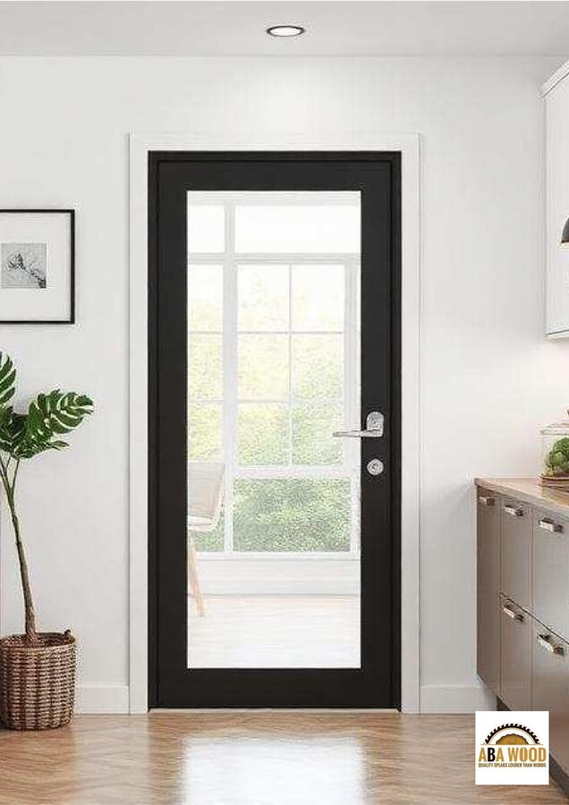 Black Frame Glass Door