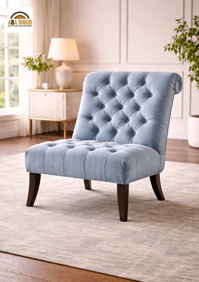 Buttoned Slipper Chair