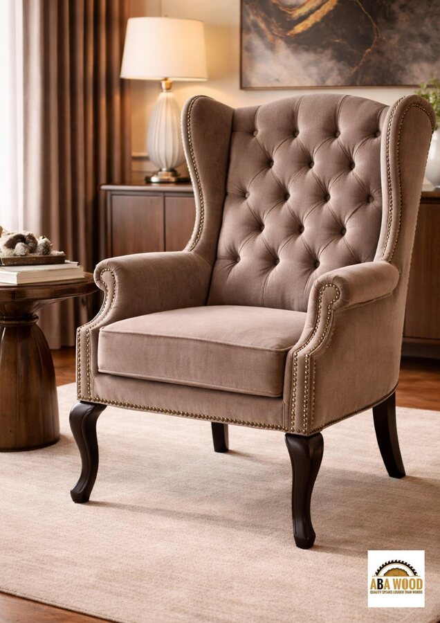 Buttoned Wingback Chair