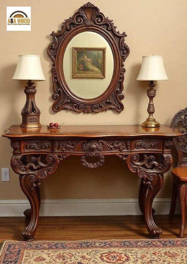 Carved Console Dressing Table