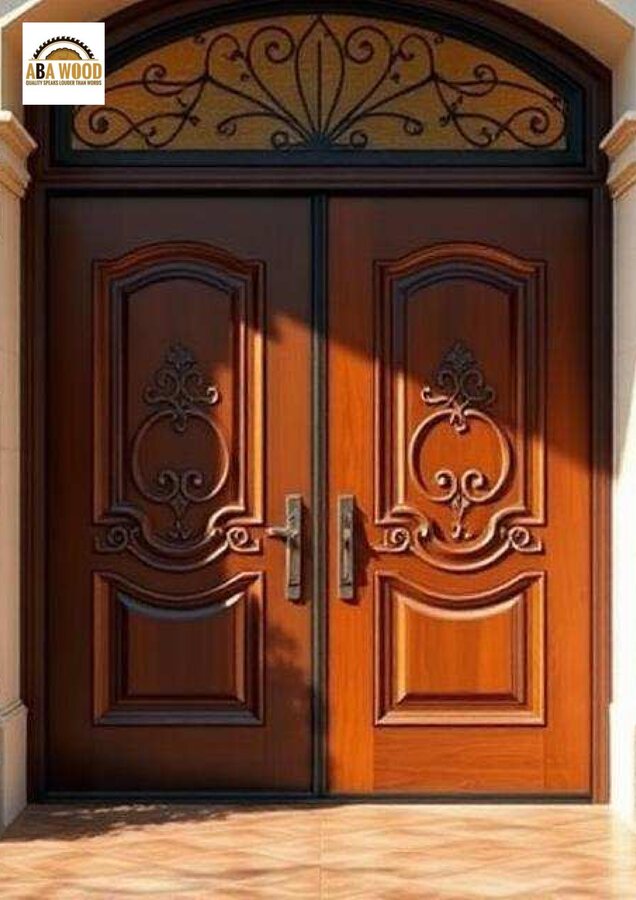 Carved Double Entrance Door