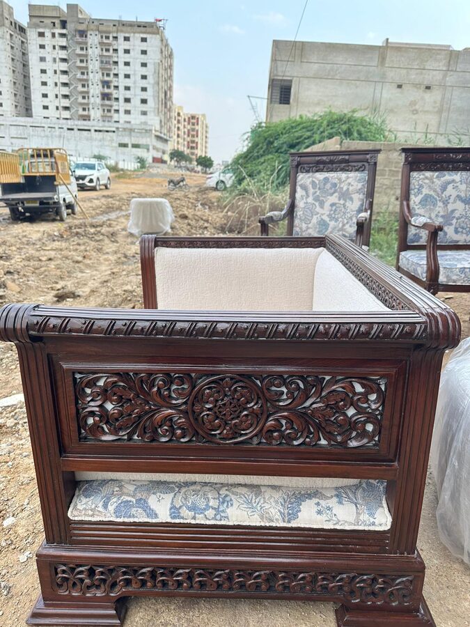 Carved Timber Bench