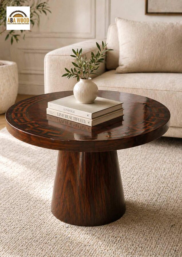 Drum Pedestal Coffee Table