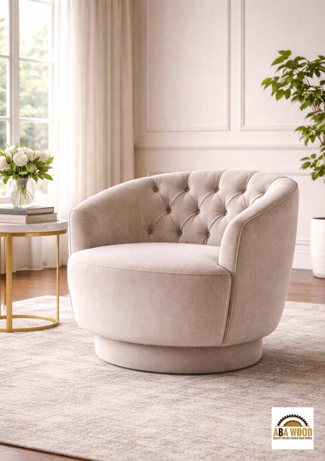 Fluted Swivel Tub Chair