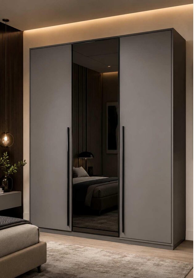 Grey Sliding Wardrobe