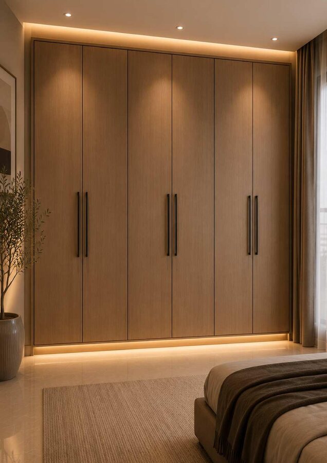 Handleless Timber Wardrobe