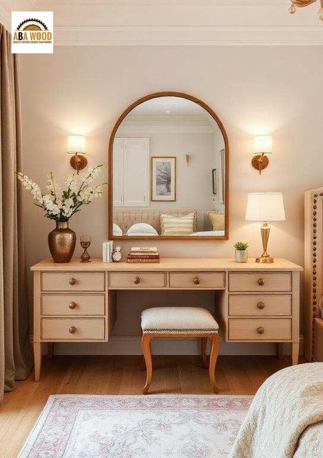 Dressing Table with Lit Arch Mirror