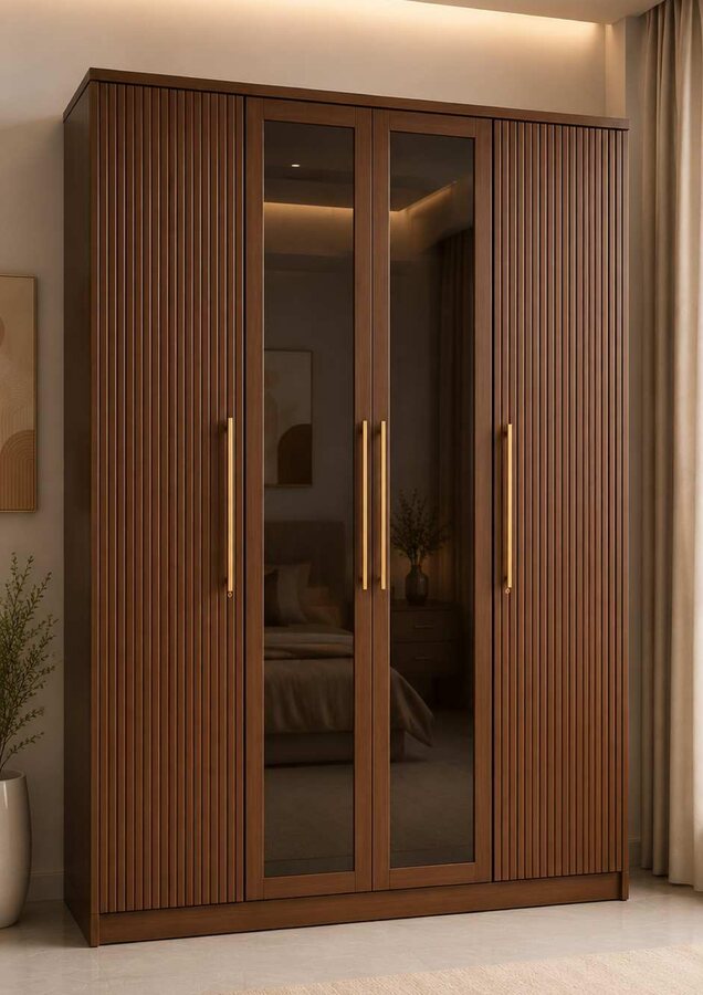 Wardrobe with Mirrored Centre