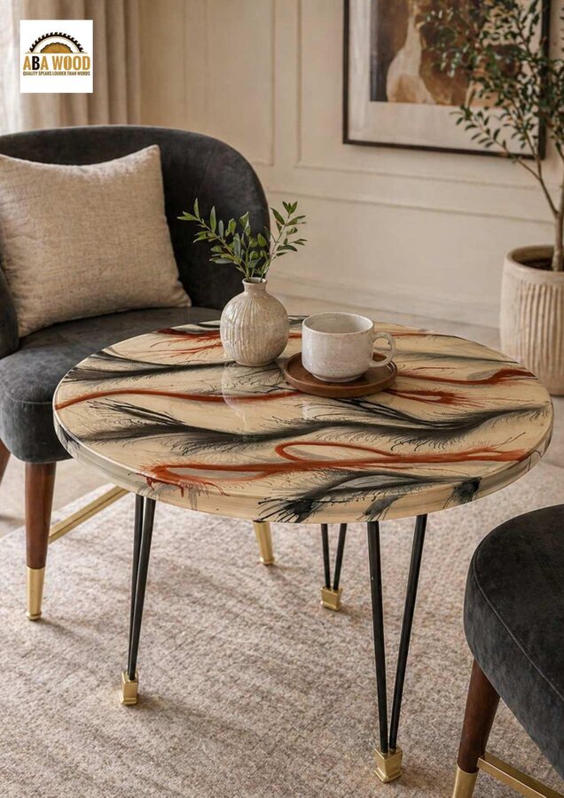 Resin Top Coffee Table